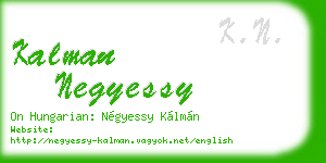 kalman negyessy business card